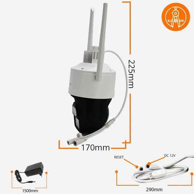 Kamera IP ORLLO Z17 Ultra 4K zewnętrzna obrotowa GSM na kartę SIM 8MPx