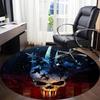 1 Stück Punisher Schädel Büro Runder Teppich, Matte Geeignet für Büro, Unter Bürostühlen Schlafzimmer Wohnzimmer Heimdekoration, Raum Deko