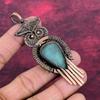 Hemimorphite Pendant Copper Wire Wrapped Handmade Pendant Real Gemstone Jewelry