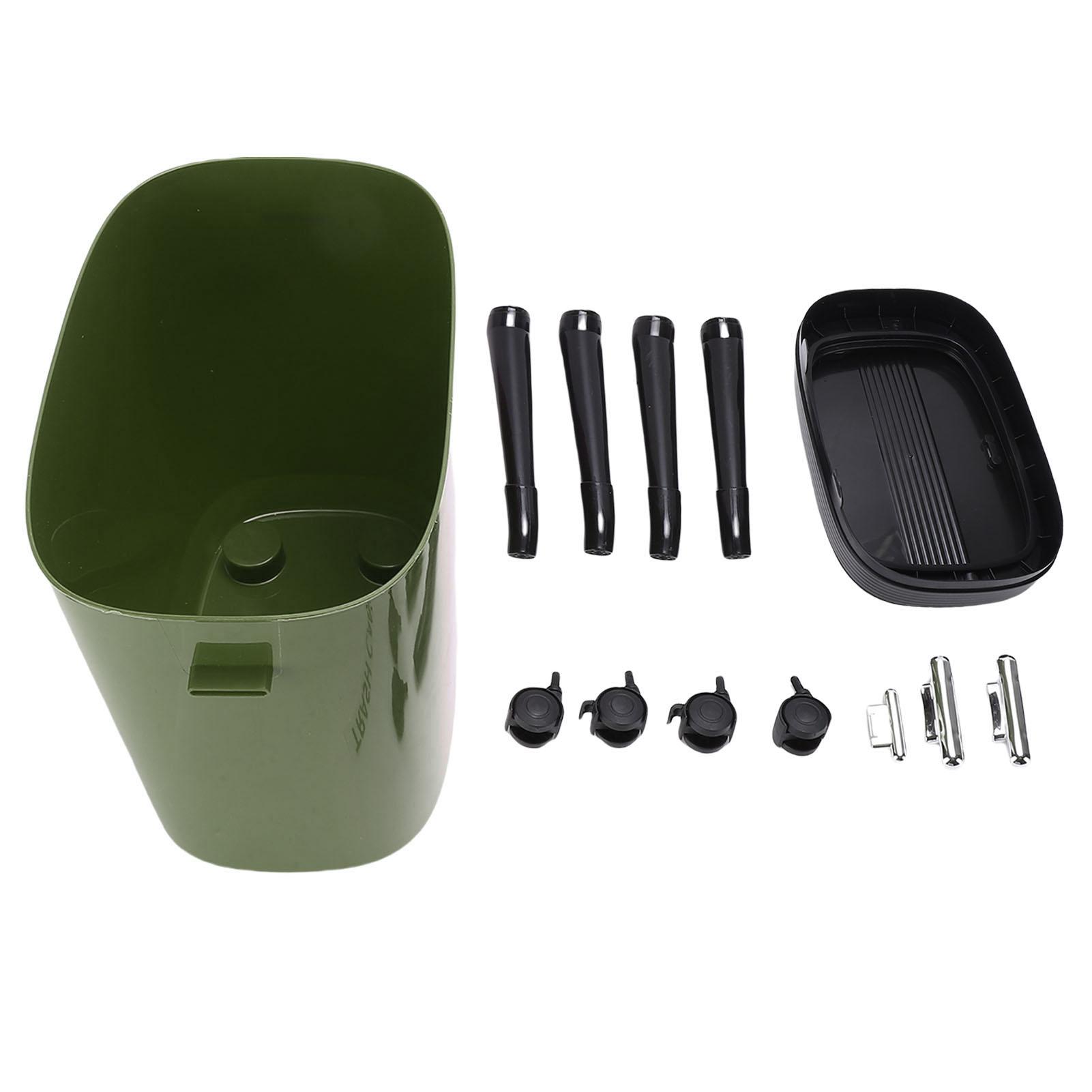 

Высокая мусорная корзина на колесиках 15 л, большая емкость, узкая мусорка для кухни, ванной комнаты, гостиной, офиса зелёный