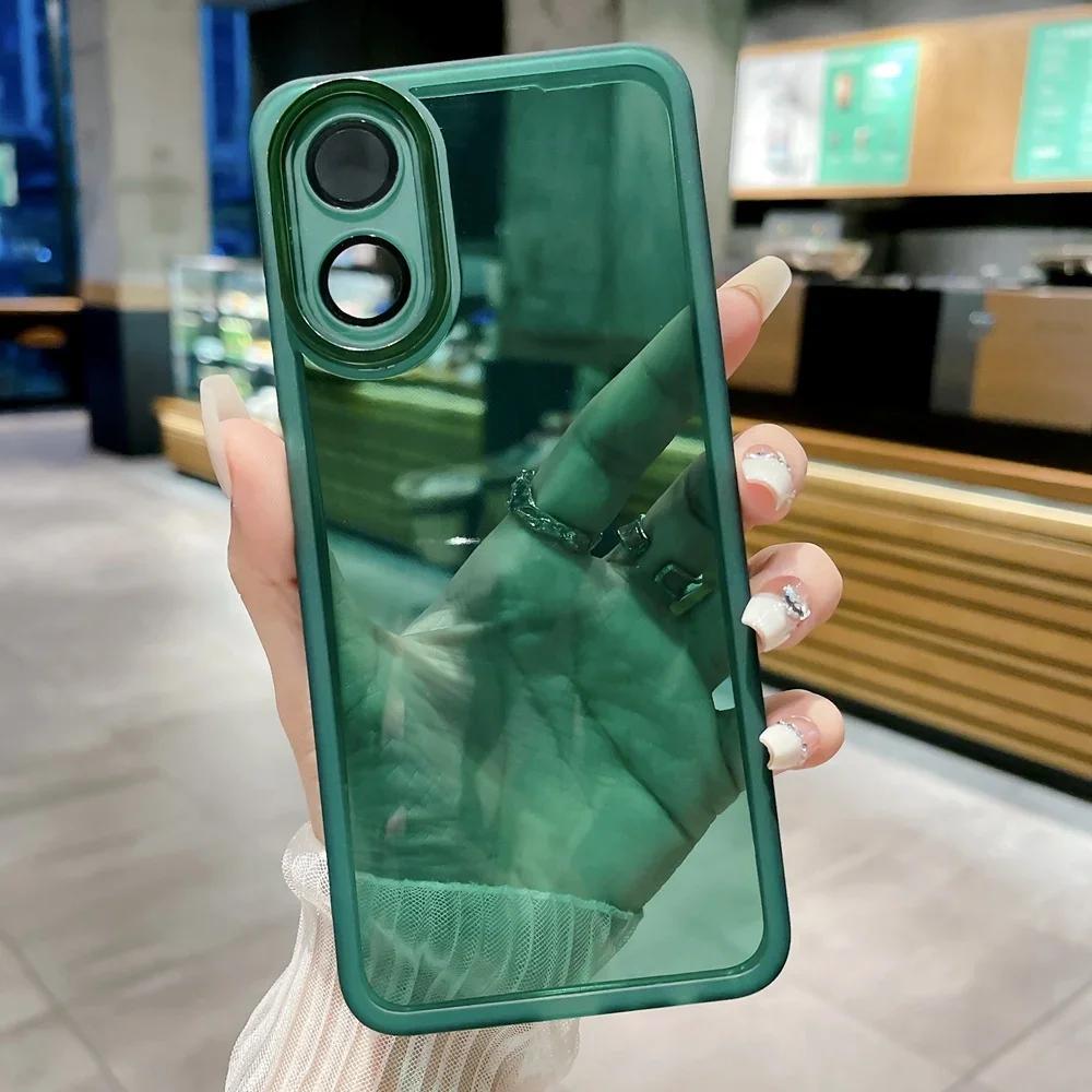 Case for Vivo Y36 Y16 Y18 Y28 Y33S Y22 Y22S  Y35 Y21  Y02 V27E V23E With Camera Lens Protector Transparent Phone Cover Carcasa