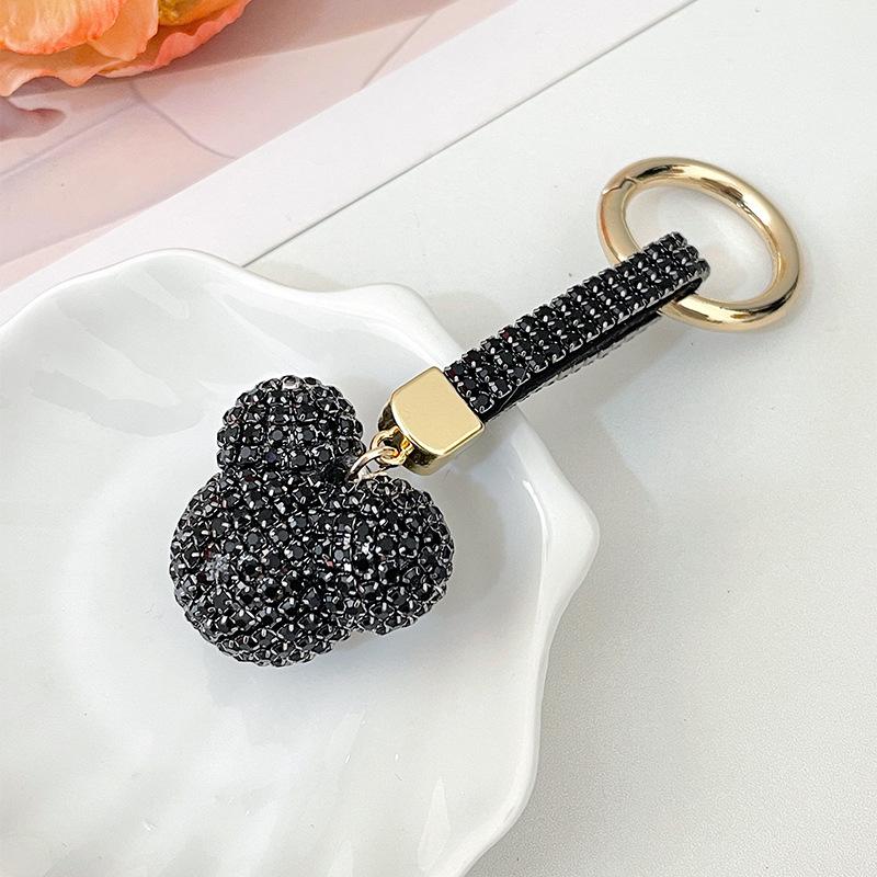 Hot Selling Rhinestone Mickey Keychain Car Keyring & Women's Bag Charm