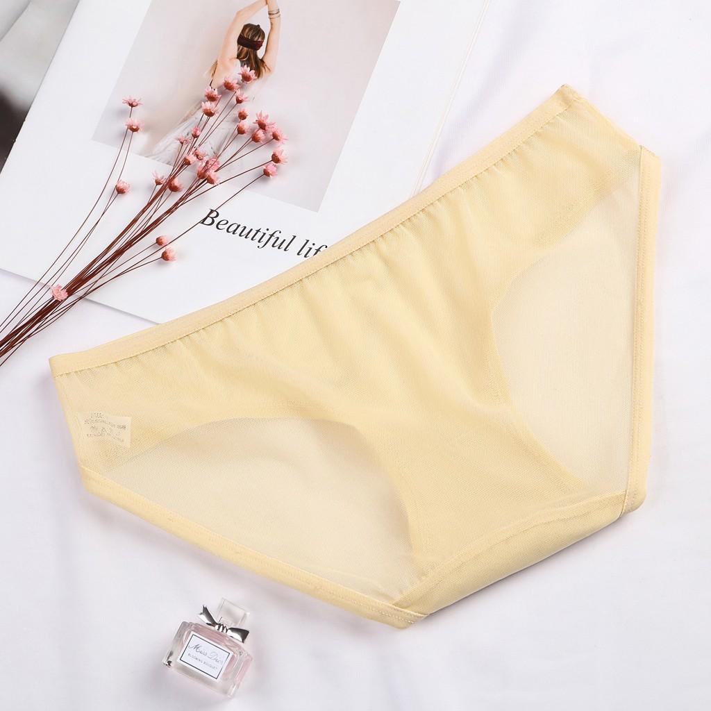 Women Sexy Lace Splice Briefs Panties Lingerie Mesh Underwear