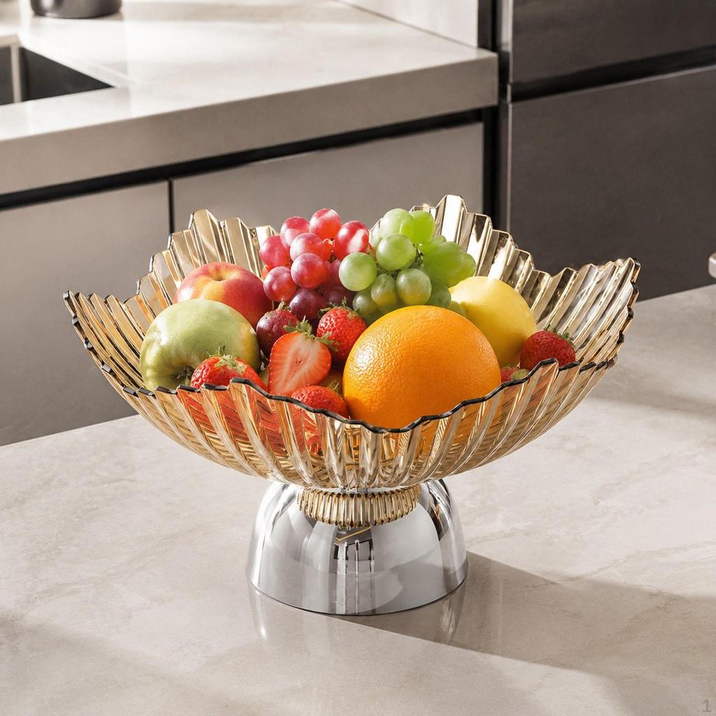 Pedestal Fruit Bowl Decoration Portable Elegant Stylish Decorative Multifunctional Snack Storage