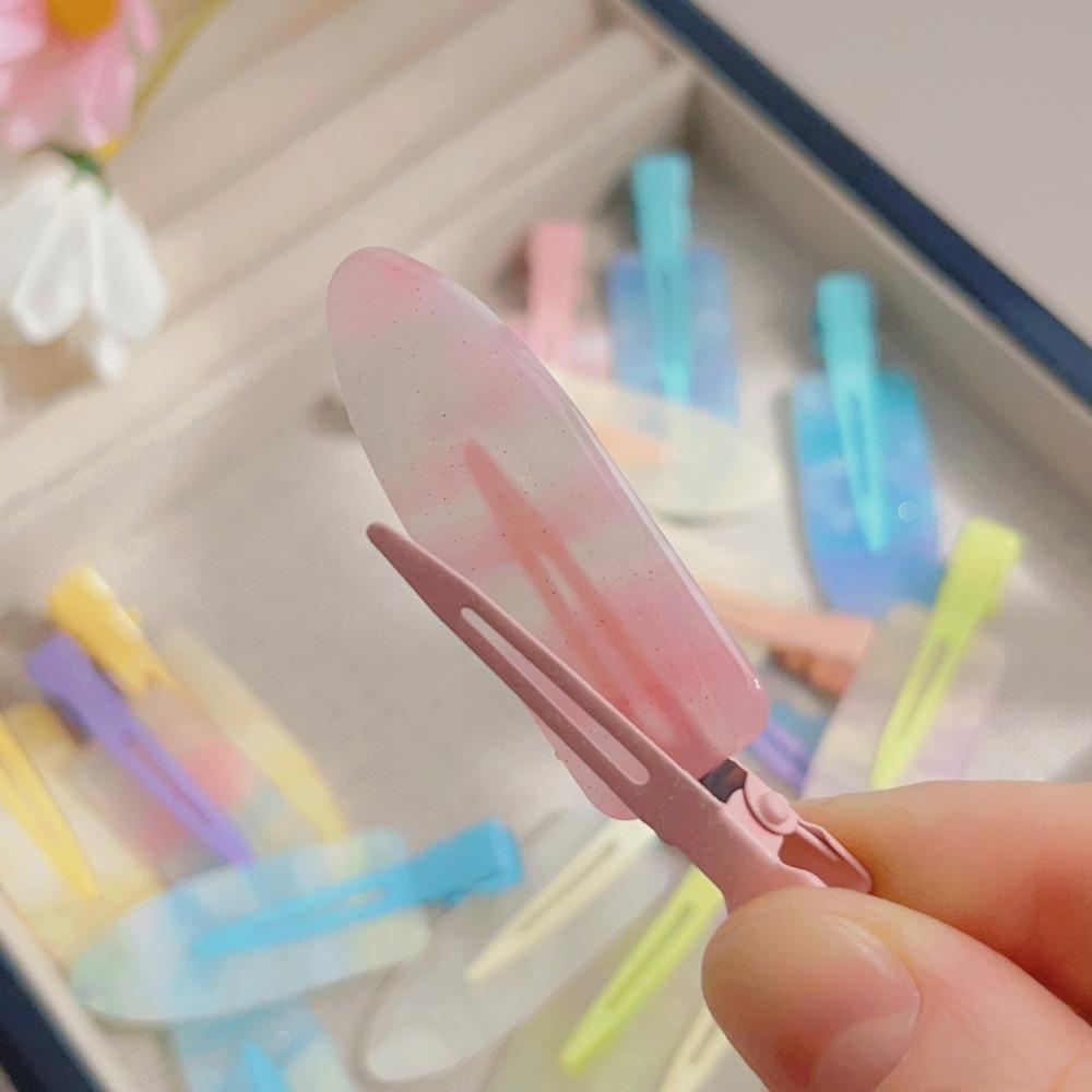 2pcs/set No Bend Hair Clips for Women Girls Acrylic Hair Styling No Crease Curl Small Pin Bang Seamless Barrettes Accessories