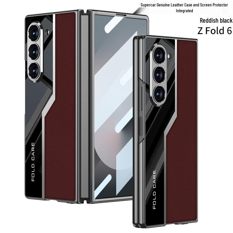 Samsung Galaxy Z Fold6 Electroplated Leather Protective Case