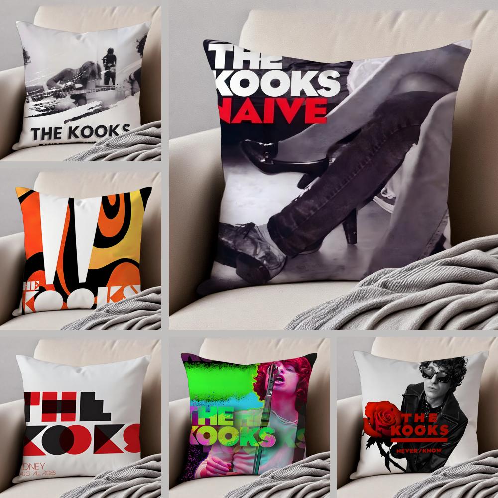 band indie The KKooks Cushion Cover Throw Pillow Cover Hidden Button Durable Polyester Chair Cushion