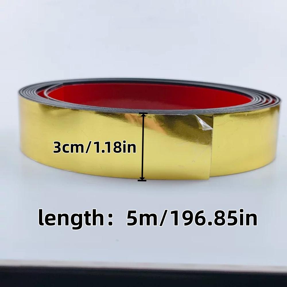 1roll 5mX3cm Edge Decorative Strip Wall Sticker Home Decoration TV Background Wall Decoration Wall Sticker