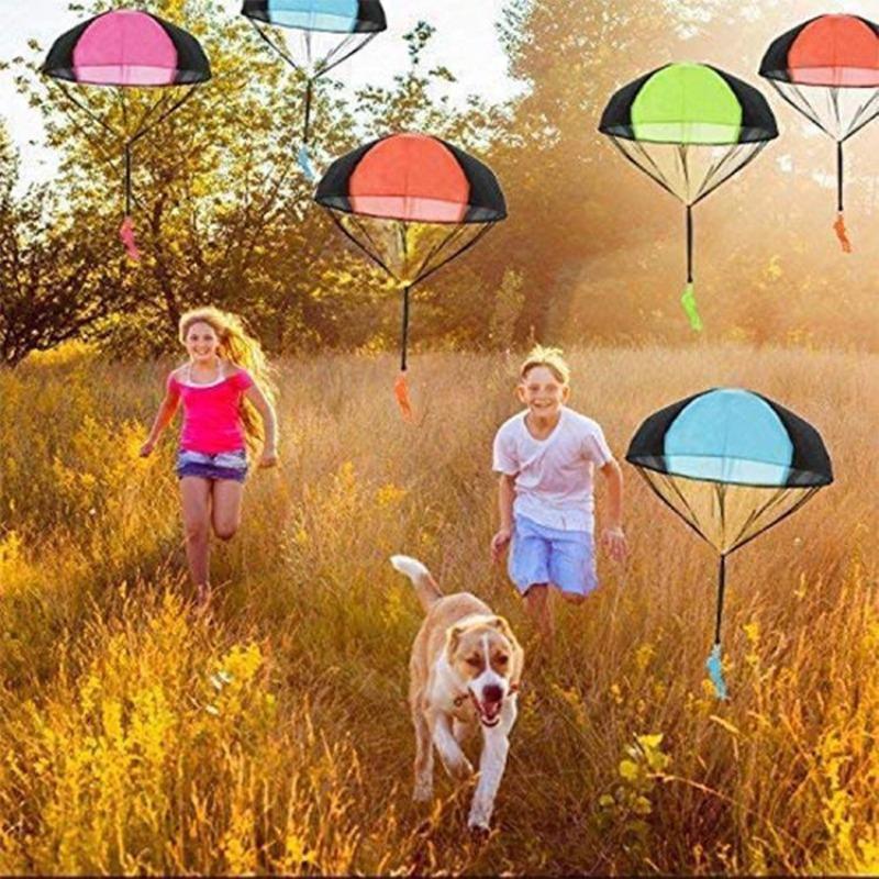 Children's Outdoor Toys Hand Throwing Mini Soldiers Multicolor Parachute Games Children's Toys Education Flying Parachute Sports