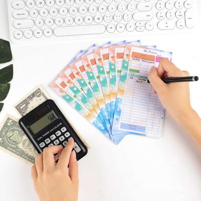 A6 Budget Planner Refill Kit 82 Sheet 2024 Colorful Monthly Weekly Planner Calendar Inserts 6 Hole Expense Budget Loose-leaf Notebook Replacement