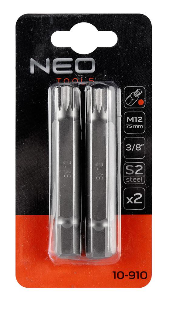 Spline tip M12 x 75 mm, S2 x 2 pcs.