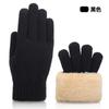 New Wool Knitted Gloves Men's Winter Piled Thickened Outdoor Cold-proof and Warm Gloves