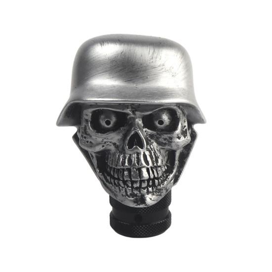 

Универсальная ручка переключения передач в виде черепа для автомобиля, удобная ручка, простая установка, череп для Хэллоуина серебряный