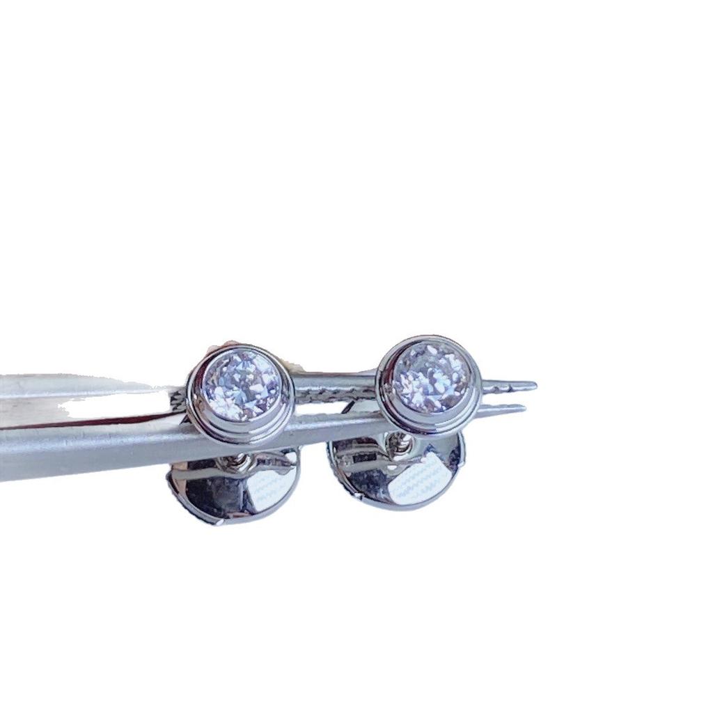 Love Very Drill Stud Earrings Simple Small Fresh Geometric Round Stud Earrings Female