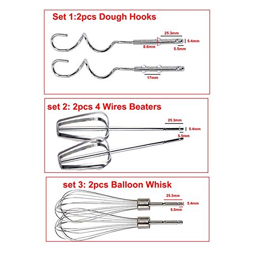 Chaksy Electric Egg Mixer Parts Set, Electric Balloon Whisk, Kitchen Accessories for Blender, Egg Beater Suit, Blender Mixer Parts