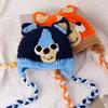 New handmade crocheted color-blocked funny octopus hat, personalized and fashionable adult pullover hat