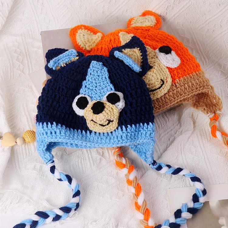 New handmade crocheted color-blocked funny octopus hat, personalized and fashionable adult pullover hat