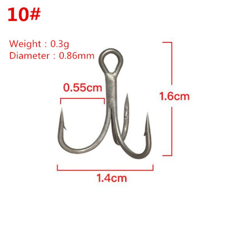 Fishing Hook Alloy Steel Anchor Hook Treble Hooks 4#6#8#10# Lure Fake Bait Hook