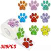 100-500pcs Cute Animal Paw Sticker DIY Colorful Holographic Lables Art Crafts Sticker Student Reward Stationery Stickers