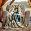 Peter Rabbit Flannel Blanket Soft Warm All-Season Throw, Design for Camping, Car Travel, Hiking Sofa, Bed, Office Perfect Gift for Parties