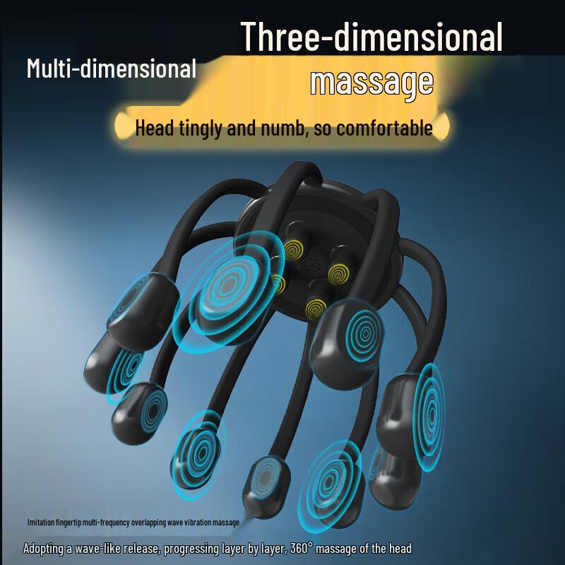 HEZHENG Wireless Portable Head Massager Gift Set