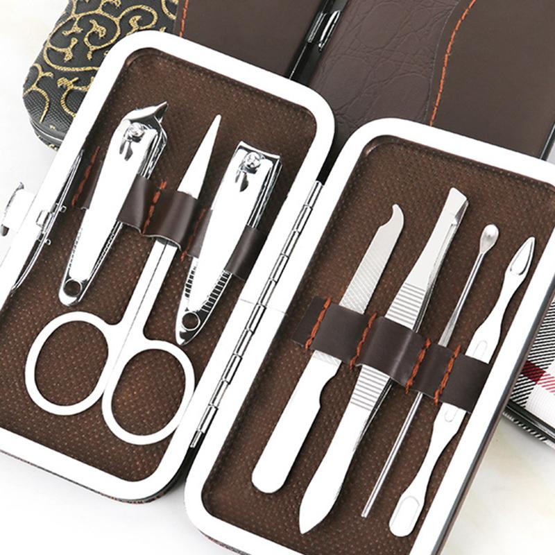 7-Piece Set Nail Scissor Set Stainless Steel Nail Clippers Nail Clippers Pedicure Beauty Manicure Implement Household Pedicure