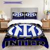 Inter Milan Emblem Serpent Three-piece set (1 * duvet cover + 2 * pillowcase, without core) 2D Flat Duvet cover and pillowcase Soft and comfortable
