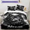 3pcs Custom Name Wolf Bedding Set Duvet Cover Closure Includes 1 Duvet Cover & 2 Pillowcases, Soft and Comfortable for All Seasons.