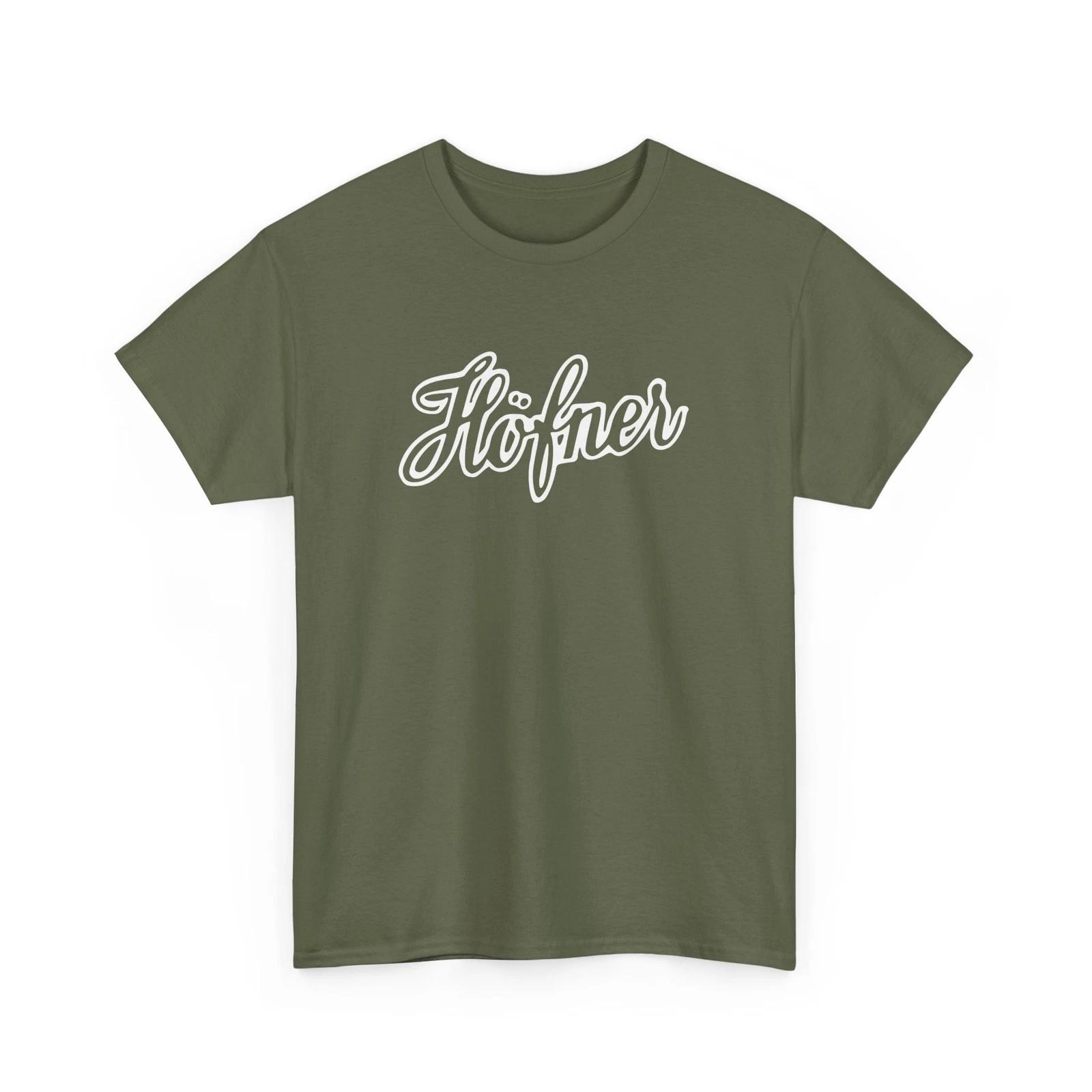 Hofner Guitar Retro Logo T-Shirt - Germany Bass Logo 10+ Colors, Musician Gift 4XL