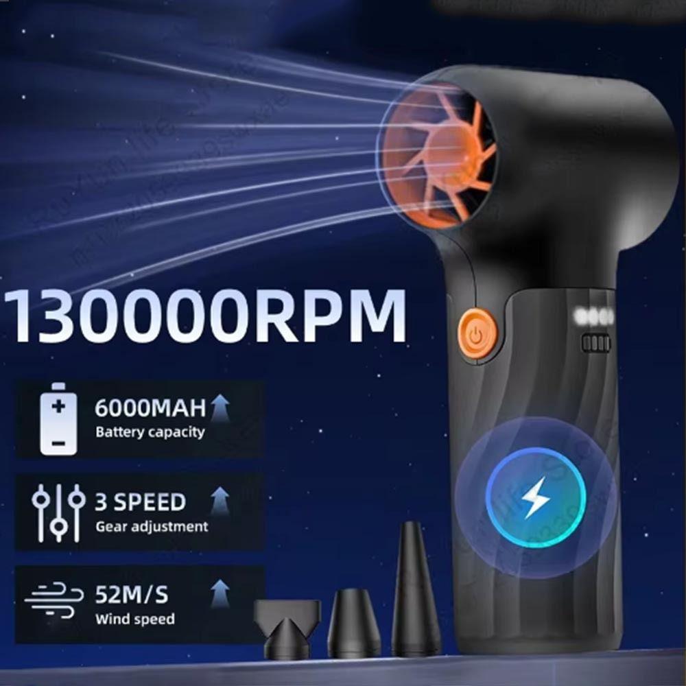 High-speed Mini Turbo Jet Fan Brushless Motor Compressed Air Duster Computer Keyboard