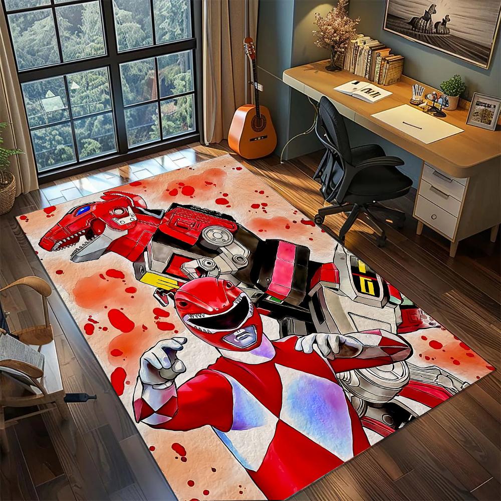Anime Super Sentai Kyuranger Rug Carpet Large Area Rug Non Slip Washable Floor Mat Gamer Room Bedroom Home Decor