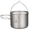 TOMSHOO Titanium Pot 750ml 900ml 1100ml 1600ml 2000ml 2800ml Ultralight Hanging Pot with Lid and Foldable Handle