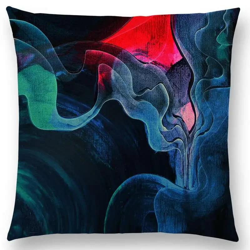 Neuankömmling Abstrakt Gedruckt Flexibel Freiheit Wunderschöne Elegante Linien Farbenfroh Herrlich Layering Kissenbezug Sofa Wurfkissen
