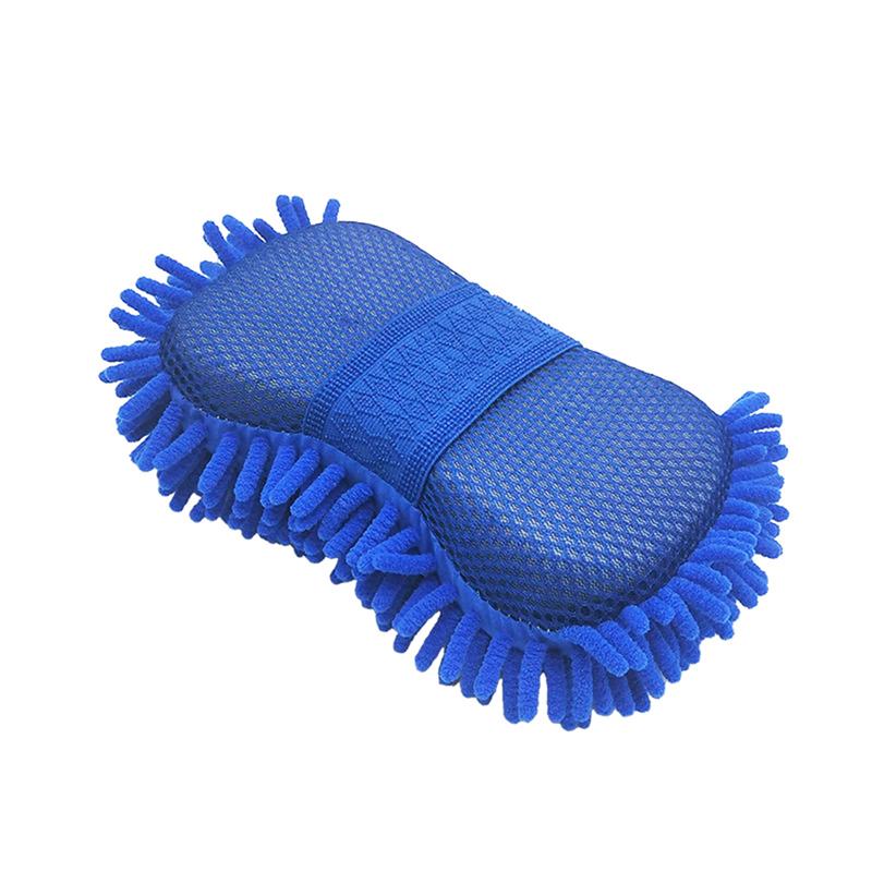 Chenille Car Wash Gloves Microfiber Wipe Car Sponge Scratch Free Car Wash Cleaning Coral Velvet Double-Sided Car Cleaning Tool