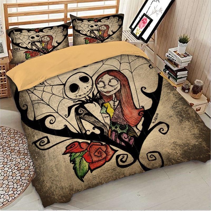 Exquisite Nightmare Before Christmas Duvet Cover And Pillow Cases Quilt Cover Bedding Set For A Timeless Appeal