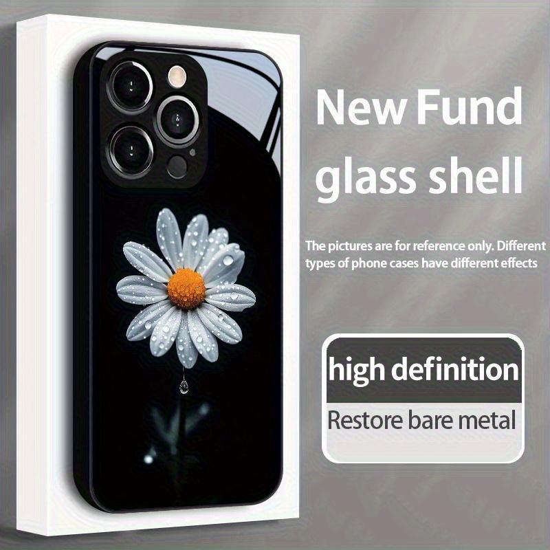 White daisy petal phone case suitable for iPhone 17 16 15 14 13 12 11 Pro/ Max /Plus anti-fall and shockproof back cover