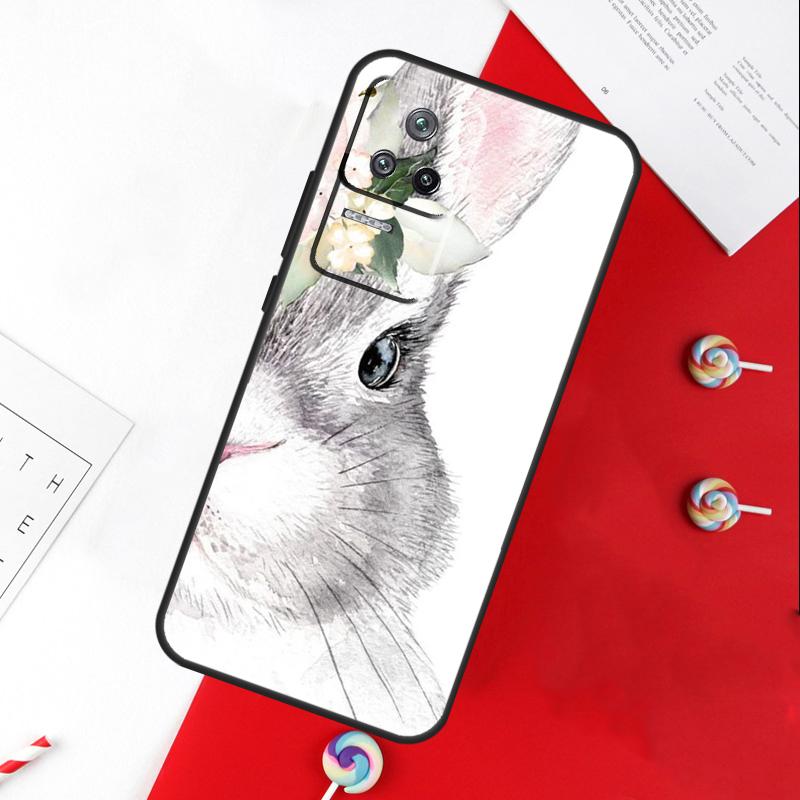 Cute Bunny Rabbit Cover For Xiaomi 13T 11T 12T 14T Pro 13 14 15 Ultra POCO X7 Pro X3 X5 X6 F5 F6 M6 Pro Case