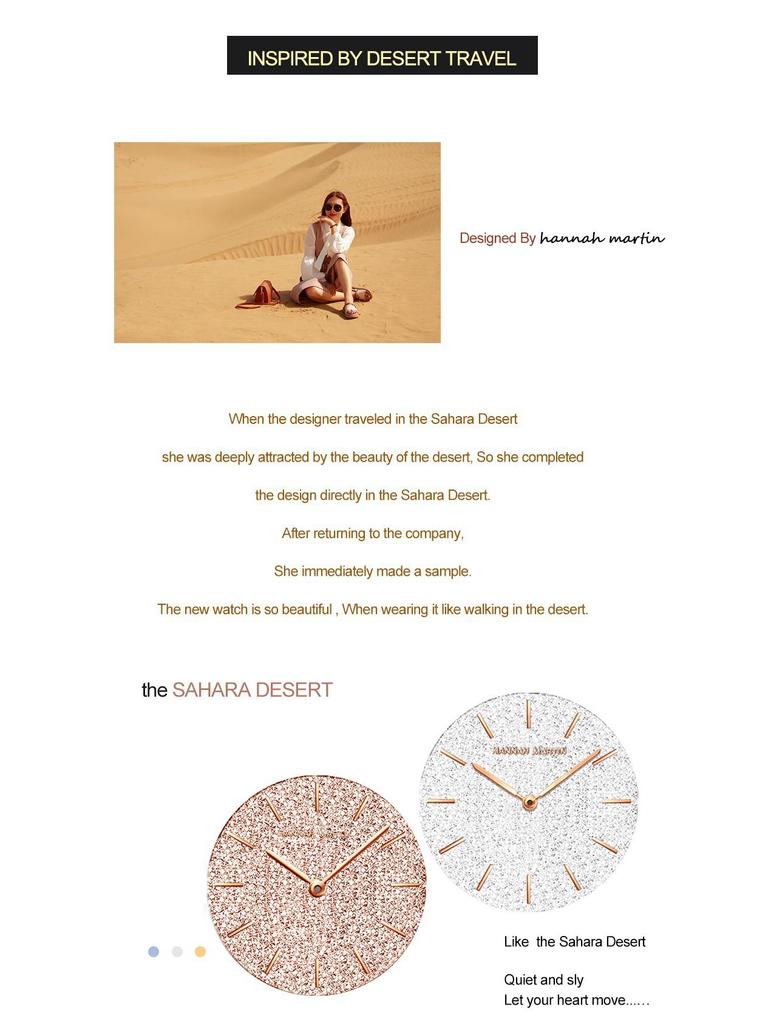 Hannah Martin Women's Waterproof Watch - Japanese Movement, European & American Fashion