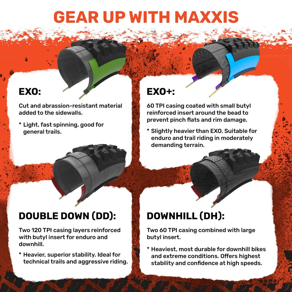 MAXXIS MINION DHF M301RU MTB Folding Tire TR EXO 3C MaxxTerra 2 MX2131 29x2.5" Tire, Black, Tire,