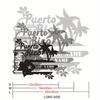 Metal Wall Art Puerto Rico Home Decor, Personalized Iron Plaque for Living Room Kids Room Hanging