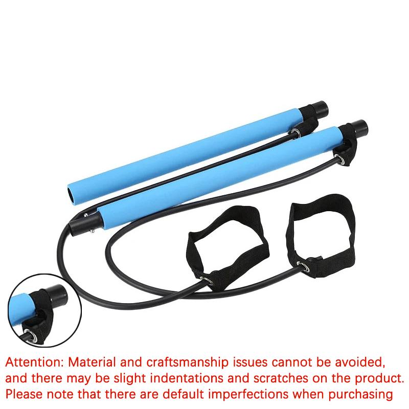 

Multifunctional Pilates Bar Combination Fitness Bar Yoga Chest Expansion Tension Rope Back Trainer Elastic Rope Stretching Belt синий