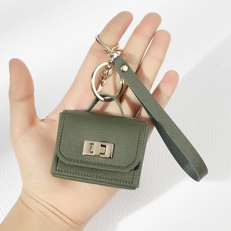 Creative Mini Leather Hangbag Bag Hanging Decoration Versatile Bag Pendant  Coin Purse Keyring Mini Headphone Bag Pendant