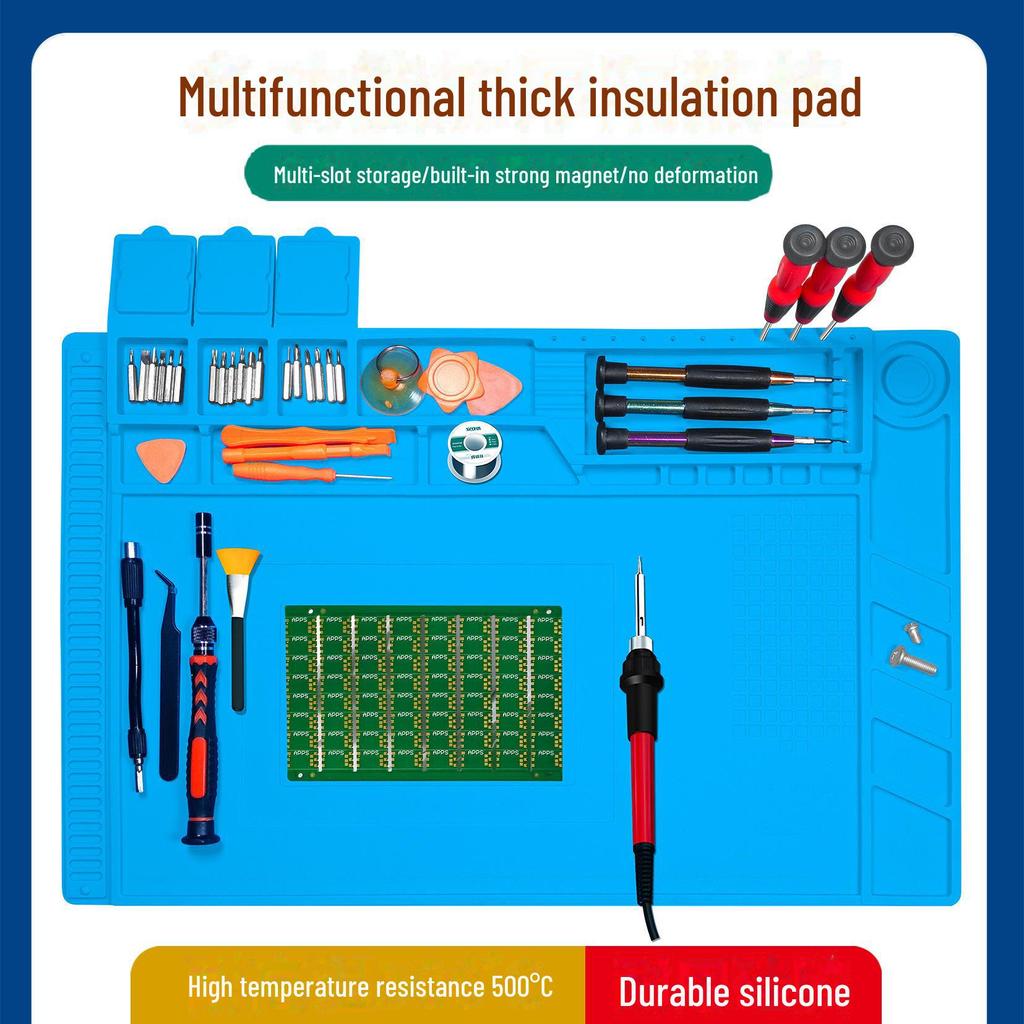 Multifunctional Silicone Repair Pad for Electronics - Magnetic, Anti-Slip, Anti-Static & Heat Resistant
