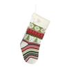 Christmas Gift Xmas Ornament Santa Claus Sock Gift Bag Knitted Christmas Stocking with Pompoms