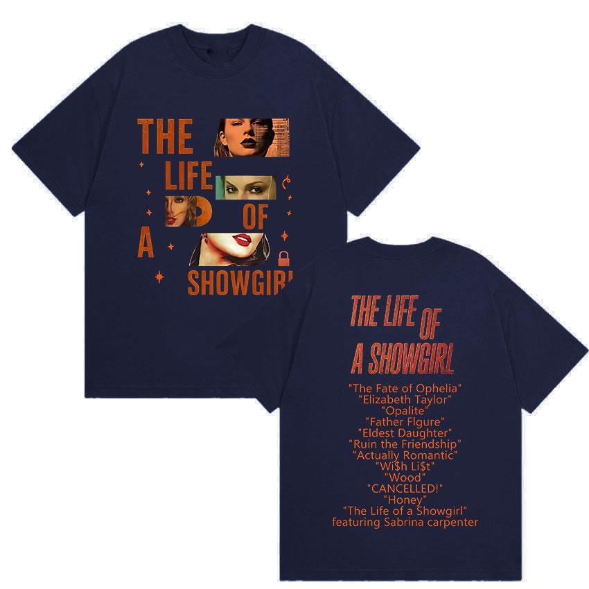 The Life of A Showgirl Tour Merch T-shirt Unisex Abbigliamento di Alta Qualità T-shirt alla Moda Cotone Vintage T-shirt Oversize