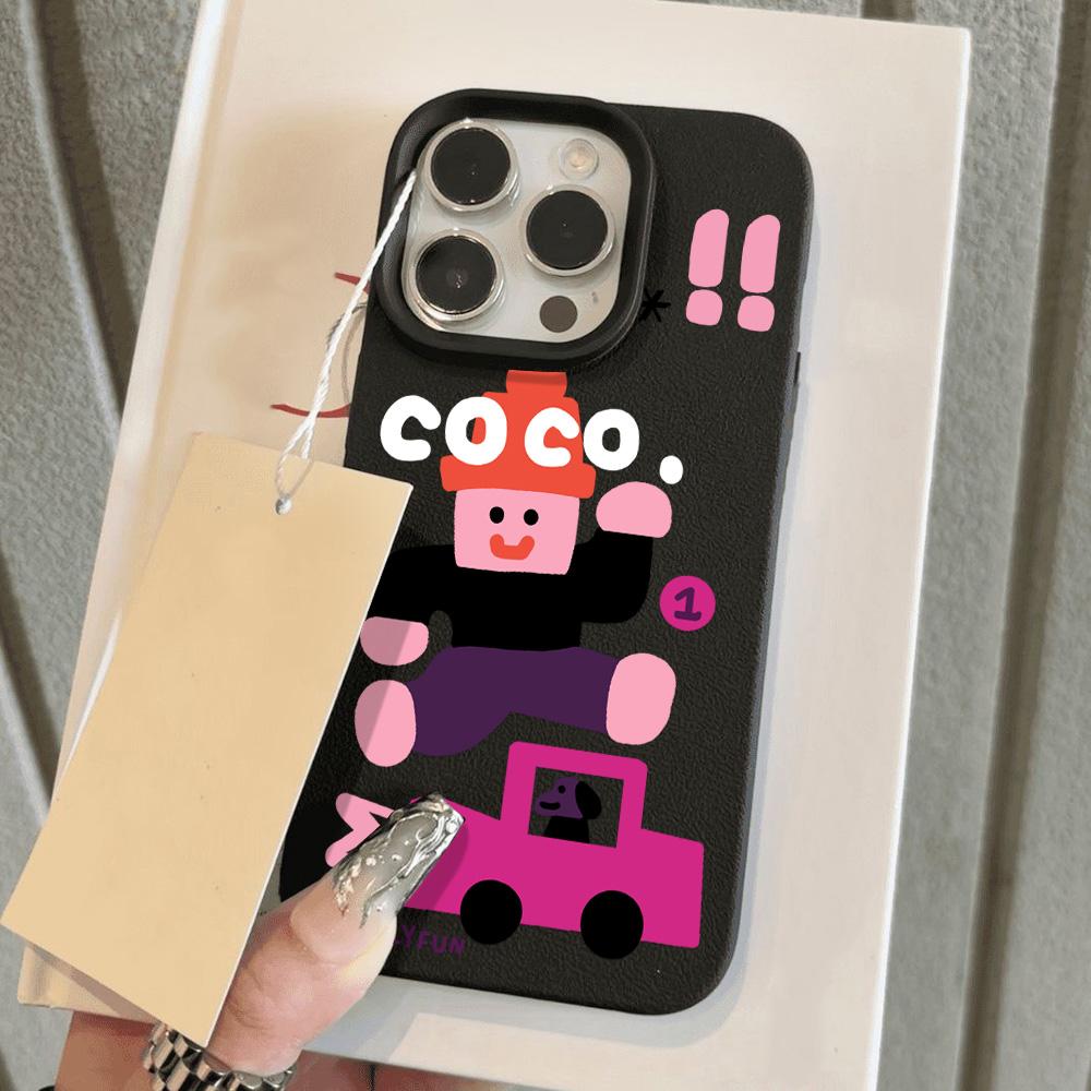 

Чехол для телефона iPhone 11 13, чехол для iPhone 12 14 15 16 Pro Max 12 Pro 15 Plus, кожаный, окрашенный, водонепроницаемый, устойчивый к падениям и износу, мультяшный iPhone 11