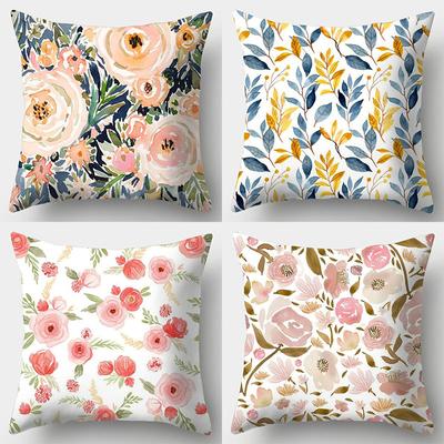 Frischer und eleganter Stil, schöne Blumen-Kissenbezug, Dekoration, Sofa, Wohnzimmer, Schlafzimmer, Zuhause, sorgfältig dekorierter Kissenbezug
