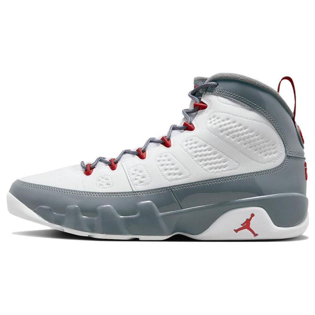 Air Jordan 9 Retro Fire Red Men Sneakers Grey White Cool-Grey CT8019-162