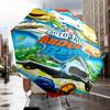 Octonauts Adventure Beyond Automatic Folding Umbrella - 8-Rib Travel Umbrella with Auto Portable Case, Ideal Gift for Birthdays