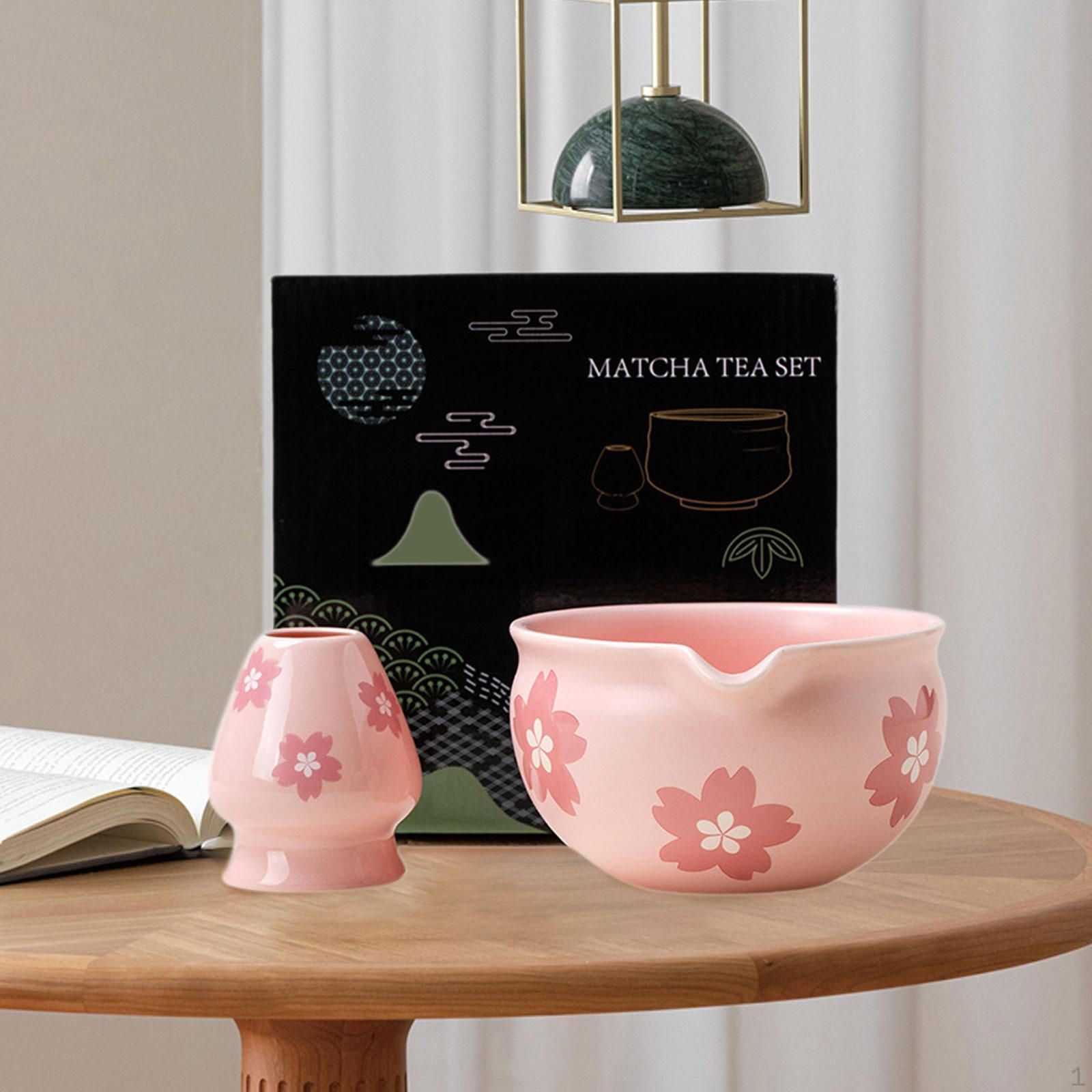 

2 Пиалы для матча ручной работы и подставки для венчиков для чая, Идеально для любителей чая, друзей или в C